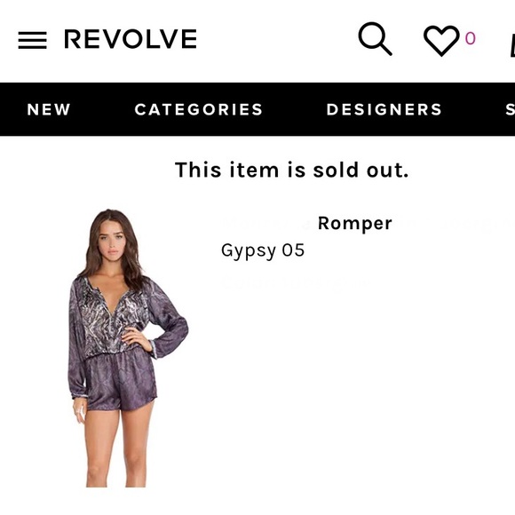 Gypsy05 X Revolve Silk Blend V-Neck Watercolor Python Playsuit Romper Jumper - Picture 8 of 10